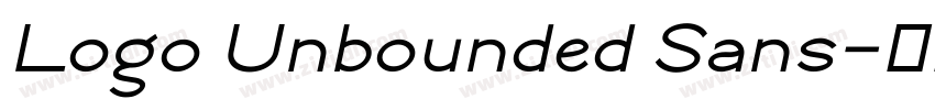 Logo Unbounded Sans字体转换